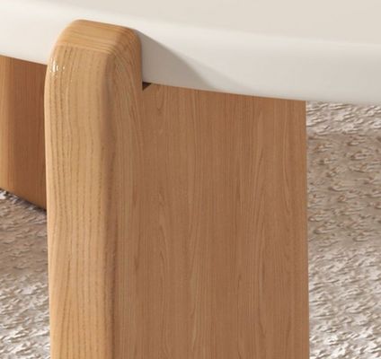 Service OEM Accepté Personnaliser des tables modernes en bois massif Ronde ensemble Fin Table à café Meubles de salon Table d'appoint en bois