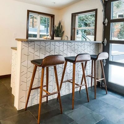Pas de tabouret à bar en bois modernes pliable pour la cuisine et la salle à manger sans pliage