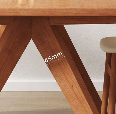Nordic Direct Home Meubles Table à manger rectangulaire en bois massif pour un espace de salle à manger fonctionnel