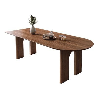 Meubles de maison nordiques modernes Table à manger rectangulaire en bois massif avec noix