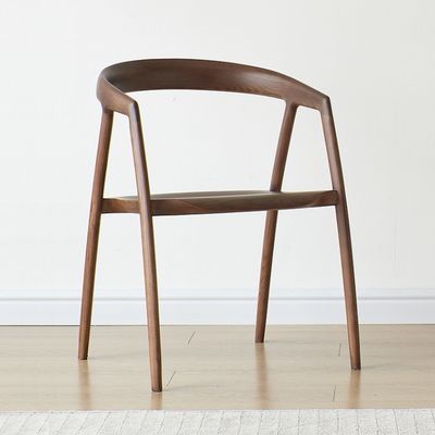 Conception de chaise à manger pour restaurant meubles d'hôtel en bois massif couleur noyer moderne taille W57*D53*H77CM
