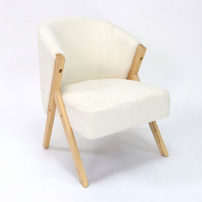 Design de salon W58*D68*H78CM Nordic Lounge Leisure Chaise canapé en bois pour le service OEM Accepté