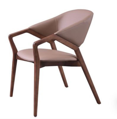 2023 Design Moderne en bois massif en PU en cuir salle à manger Restaurant Chaise pour meubles de maison Général NON Plié