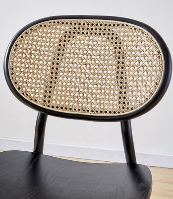 Moderne design Ash Wood Frame Chaise à manger en rotin pour les meubles de restaurant