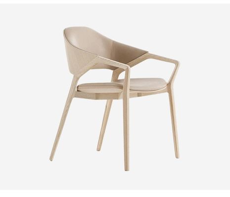 Design nordique moderne en bois massif en cuir salle à manger chaise de restaurant en blanc/noir/vin rouge/rouge pour des sièges robustes 2023