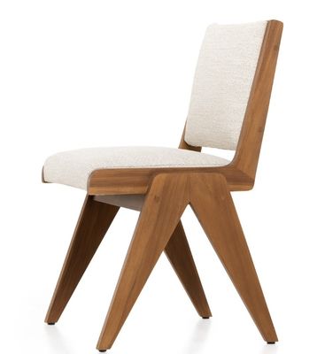 Chaise à manger en bois massif en tissu moderne pour restaurant hôtel