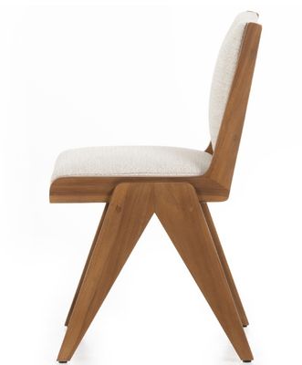 Chaise à manger en bois massif en tissu moderne pour restaurant hôtel