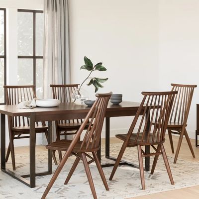 Meubles de salle à manger en bois massif en bois manger Chaise Windsor W54.6*D50*H96.5CM et design élégant