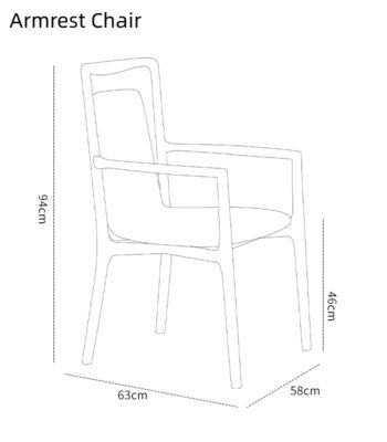 Accueil Meubles Général Design italien Moderne en bois massif en cuir PU Salle à manger Chaise de restaurant avec accoudoir