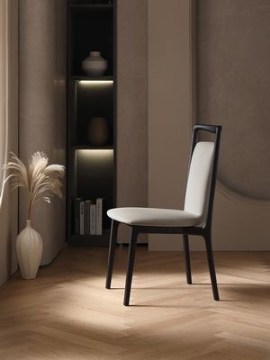 Accueil Meubles de style nordique moderne Restaurant Salle à manger Chaises à manger en bois avec finition nitrolacque