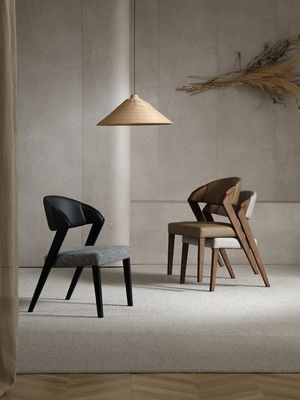 Meubles de salle à manger italien de luxe design moderne Chaise de café en bois Chaises empilées pour une cuisine sophistiquée
