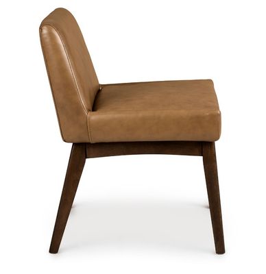 Chaise à manger de restaurant W57*D57*H76CM avec cadre en bois massif et rembourrage en cuir PU dans le style nordique moderne
