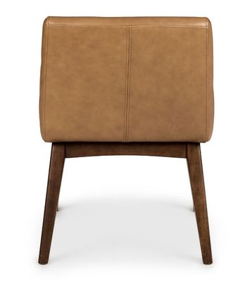 Chaise à manger de restaurant W57*D57*H76CM avec cadre en bois massif et rembourrage en cuir PU dans le style nordique moderne