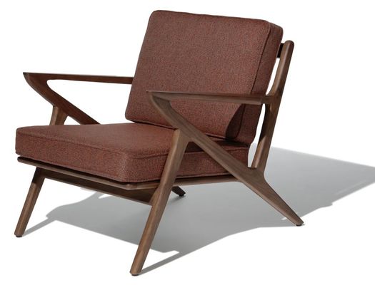 Chaise de salon moderne en tissu Chaise de canapé en bois Lounge de loisirs Chaise en bois massif W59*D59*H57CM