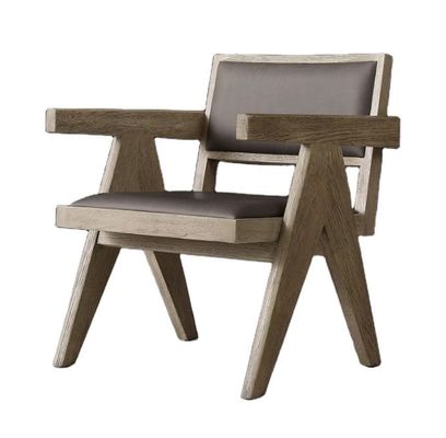Hôtel haut de gamme Restaurant maison chaises en PU en bois moderne avec accoudoir W52*D53.3*H70CM pour chaise de salon