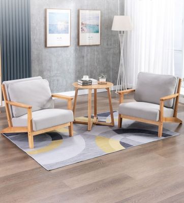 Assortiment de canapés en cuir en bois moderne en gris/blanc/bleu/brun et design robuste