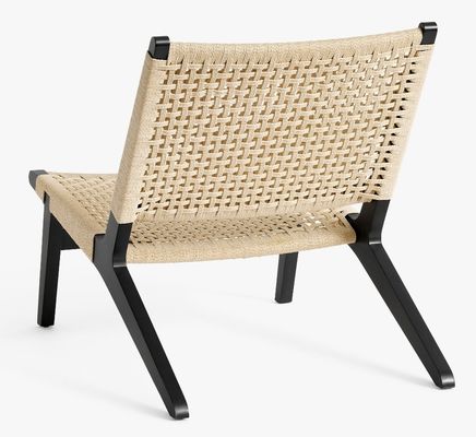 Chaise de salon en bois massif en bois tissé moderne Chaise de loisirs pour la sophistication dans le design nordique