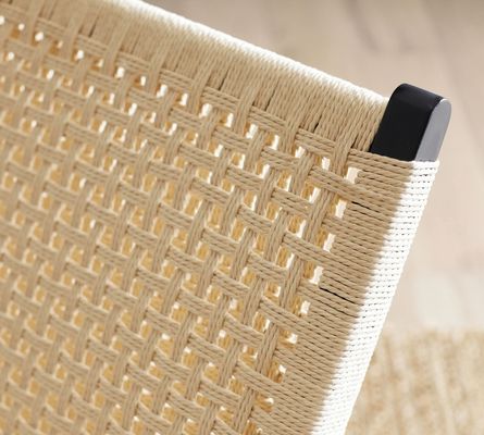 Chaise de salon en bois massif en bois tissé moderne Chaise de loisirs pour la sophistication dans le design nordique