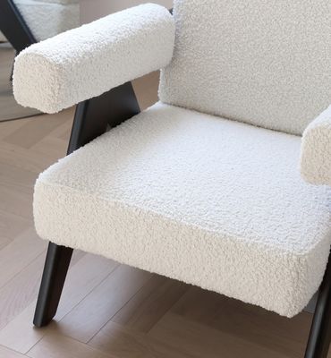 LL-C26 Chaise de loisirs en bois pour le salon W69*D72*H74 cm