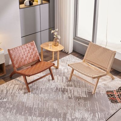 Chaise de canapé simple en bois massif tissé à la corde mélange de style et de fonction pour les meubles de salon