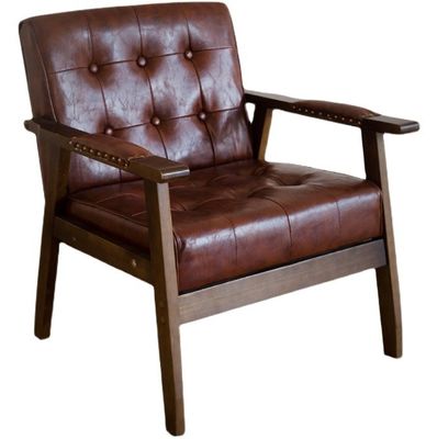 Chaise de café en cuir en PU en bois moderne Style de design italien de luxe pour salle à manger Restaurant