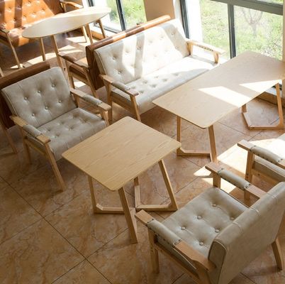 Chaise de café en cuir en PU en bois moderne Style de design italien de luxe pour salle à manger Restaurant