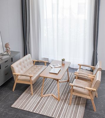 Chaise de café en cuir en PU en bois moderne Style de design italien de luxe pour salle à manger Restaurant