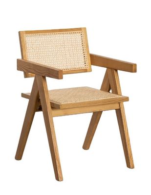 Accueil Meubles Nordiques Chaise à manger en rotin en bois massif pour meubles d'hôtel et de salon