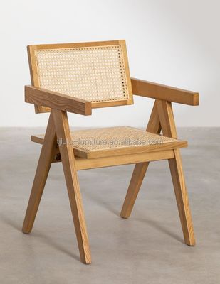 Accueil Meubles Nordiques Chaise à manger en rotin en bois massif pour meubles d'hôtel et de salon