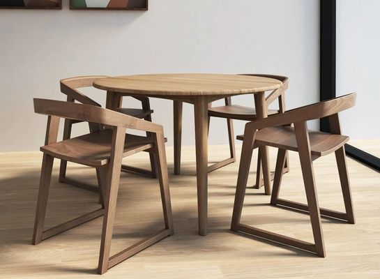 Accueil Meubles en bois chaise à manger en bois massif pour salle à manger