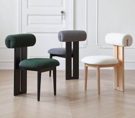 Design de meubles de vie moderne en tissu Salle à manger Chaise de restaurant avec style en bois massif