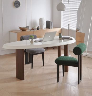 Design de meubles de vie moderne en tissu Salle à manger Chaise de restaurant avec style en bois massif