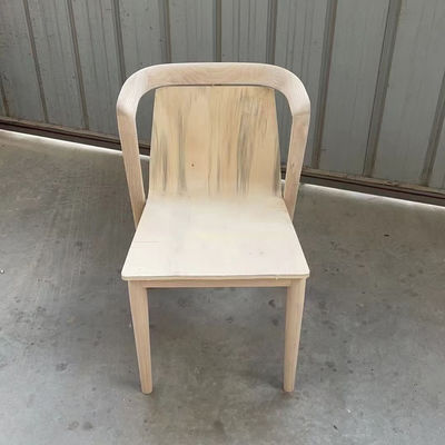 Design nordique blanc/brun Moderne échantillon chaises de restaurant en bois massif chaise de salle à manger en cuir PU