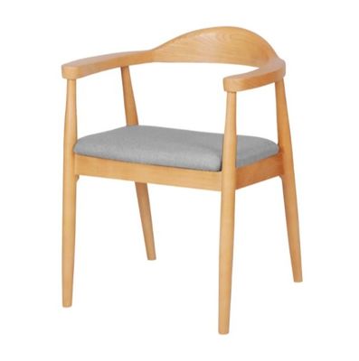 Couleur personnalisée Chaise de salle à manger en bois massif nordique moderne Chaise en cuir en bois de chaume meubles de salon