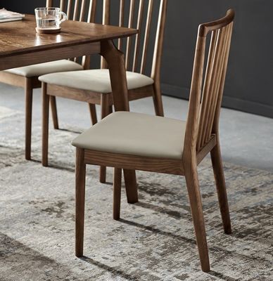 Chaise de loisirs Restaurant Chaise à manger en bois massif avec design et tapisseries