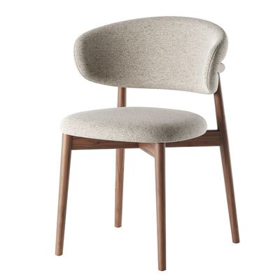 Chaise à manger en bois massif moderne nordique rembourrée avec finition en nitrolacque et chaises de restaurant en bois