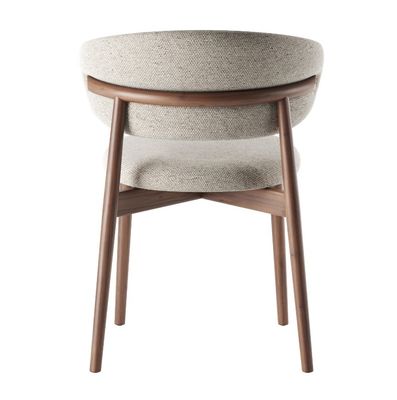 Chaise à manger en bois massif moderne nordique rembourrée avec finition en nitrolacque et chaises de restaurant en bois