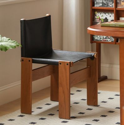 Chambre à manger en bois classique italien de luxe moderne en cire d'huile en cuir