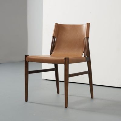 Chaise de salle à manger en bois italienne classique de luxe moderne Chaise de café style noir/brun