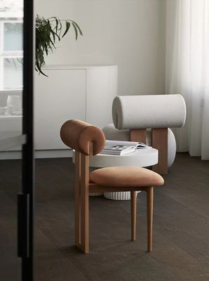 Matériau de couverture en velours/laine d'agneau Assise souple Assise de salle à manger Assise pour la maison Meubles de salon et hôtel Moderne design d'échantillon