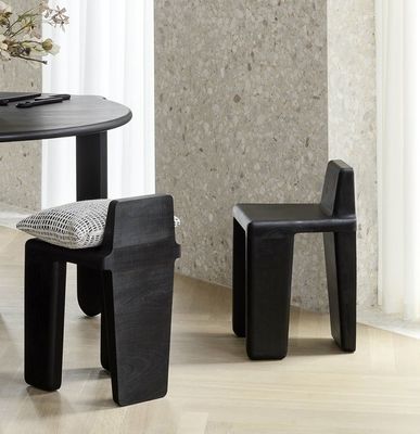 Design moderne siège en bois chaise à manger salon tabouret de bar Finition nitrolacquer pour le bureau à domicile