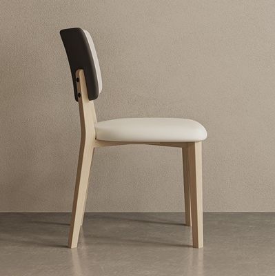 Accueil Meubles en bois classique chaise de salle à manger en chêne moderne Meubles de salon en bois massif finition en cuir PU Nitrolacquer