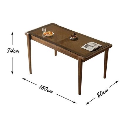 Finition de meubles de salon Nitrolacquer Chaise à manger en bois massif pour le design de loisirs en rotin