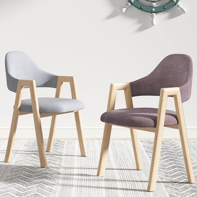 Couverture en cuir/tissu en PU Chaise à manger en bois pour hôtel Café Meubles de salon en design moderne