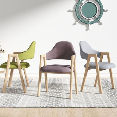 Couverture en cuir/tissu en PU Chaise à manger en bois pour hôtel Café Meubles de salon en design moderne