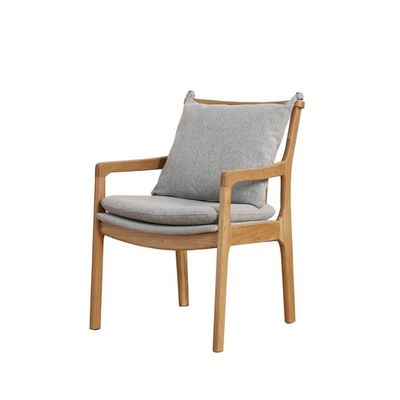 Pas de fauteuil à manger en chêne en tissu moderne plié pour salle à manger cuisine restaurant meubles de salon