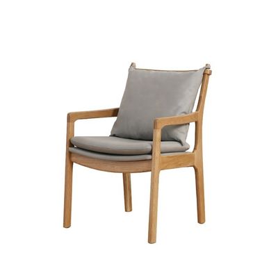 Pas de fauteuil à manger en chêne en tissu moderne plié pour salle à manger cuisine restaurant meubles de salon