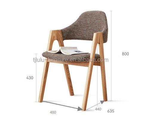 Design moderne cadre en bois meubles de maison nordique cuisine chaise de salle à manger rembourrée tissu pour hôtel restaurant