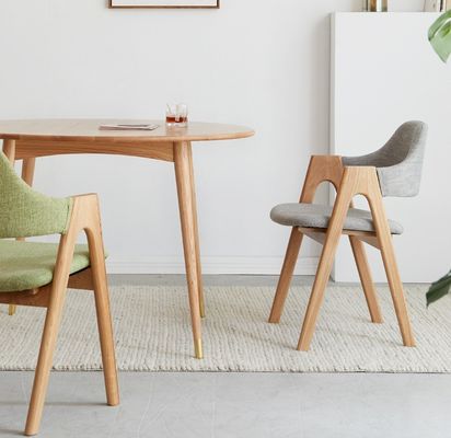 Design moderne cadre en bois meubles de maison nordique cuisine chaise de salle à manger rembourrée tissu pour hôtel restaurant