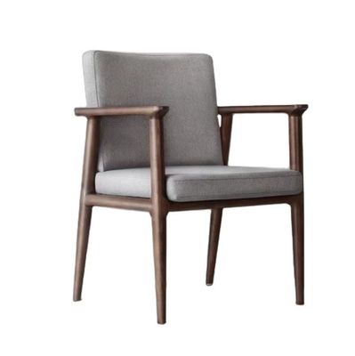 Accueil Meubles de salon Chaise de salle à manger moderne de luxe avec couverture en toile et cadre en bois massif